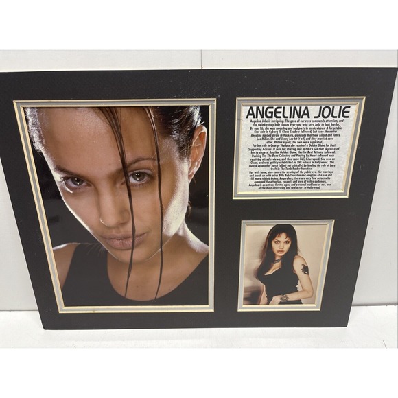 ANGELINA JOLIE Matted‎ 11x14 Photo Collage Hollywood Movie Memorabilia - Picture 1 of 5